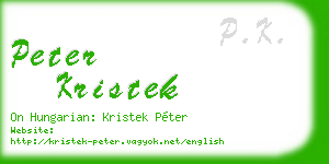 peter kristek business card
